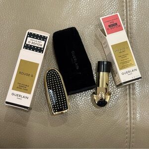 GUERLAIN Mirror Lipstick Set：Black Velvet Studs Case + Color #366 (Velvet Matte)